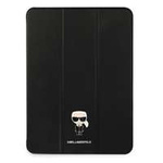 Hülle KARL LAGERFELD Apple iPad 12.9 Pro 2021 Buchdeckel Saffiano Karl Iconic Schwarz Case