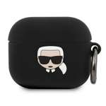 Karl Lagerfeld KLACA3SILKHBK AirPods 3 Hülle schwarz / schwarz Silikon Ikonik