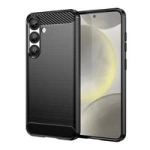 Carbon Case Flexibles Silikon für Realme 14 5G - Schwarz