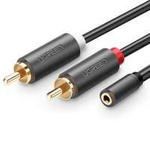 Ugreen Kabel Audiokabel 3,5 mm Miniklinke (weiblich) - 2 RCA (männlich) 25 cm grau (AV102 10561)