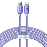 Baseus Crystal Shine Serie Schnelllade-Datenkabel USB Typ C auf Lightning 20W 2m lila (CAJY000305)