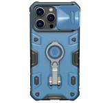 Etui Nillkin CamShield Armor Pro Case etui iPhone 14 Pro Max pancerny pokrowiec z osłoną na aparat ring podstawka niebieskie