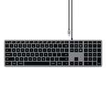 Satechi Slim W3 Wired - klawiatura z układem numerycznym USB-C (space gray)