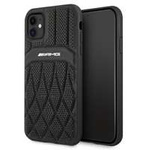 AMG AMHCN61OSDBK iPhone 11 6,1" schwarz/schwarz hartcase Leder Curved Lines