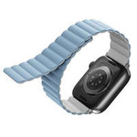 UNIQ armband Revix Apple Watch Serie 4/5/6/7/8/SE/SE2/Ultra 42/44/45mm. Reversible Magnetic weiß-blau/weiß-blau