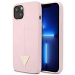 Hülle GUESS Apple iPhone 13 Silikon-Dreieck Lila Hartcase