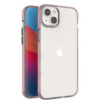 Spring Case Hülle für iPhone 14 Plus Silikonhülle mit Rahmen hellrosa