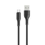USAMS U68 microUSB 2A Schnellladekabel 1m schwarz/schwarz SJ502USB01 (US-SJ502)