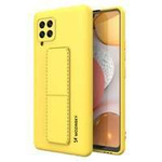 Wozinsky Kickstand Case Silikon Stand Cover für Samsung Galaxy A42 5G Gelb