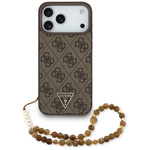 Etui Guess 4G Strap Triangle Logo        MagSafe do iPhone 17 Pro Max brązowy