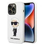 Hülle Karl Lagerfeld iPhone 14 Pro Max 6,7" hartcase weiß/weiß Silikon Ikonik