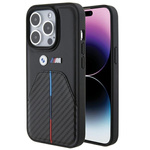 Hülle Bmw Bmhcp15l22nstb IPhone 15 Pro 6.1" Schwarz/Schwarz gestempelt Tricolor Stripe Case