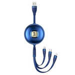 USAMS Kabel U69 3in1 1m blau/blau (Blitz/MicroUSB/USB-C) SJ508USB02 (US-SJ508)