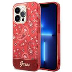 Hülle Guess iPhone 14 Pro Max 6.7" rot/rot hartcase Bandana Paisley