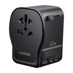 Universeller Reiseadapter / ladergerät Netzwerk Ugreen S550, 65W, 2x USB-C, 1x USB-A