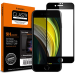 SPIGEN Glas Fc iPhone 7/8/SE 2020 Schwarz gehärtetes Glas