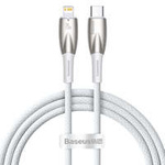 Kabel der Baseus Glimmer-Serie mit Schnellladefunktion USB-C - Lightning 480 Mb/s PD 20 W 1 m weiß