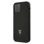 FERRARI Hülle Apple iPhone 12 12 Pro 6.1 Off Track Perforiert FEOGOHCP12MBK Schwarz Hardcase