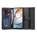 Hülle TECH-PROTECT Motorola Moto G60 Geldbörse Schwarz Case