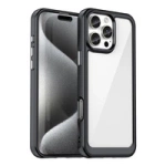 Outer Space Case mit Gelrahmen für iPhone 16 Pro – Schwarz
