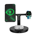 Baseus Swan Stand 3in1 magnetisches Ladegerät mit USB Typ C Kabel 1m schwarz (WXTE000101)