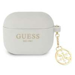Hülle GUESS Apple AirPods 3 Abdeckung Silikon Charme 4G Sammlung grau Case