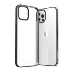 Joyroom New Beautiful Series Ultra Thin Clear Case mit Metallrahmen für iPhone 12 mini Schwarz (JR-BP794)