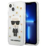 Hülle KARL LAGERFELD Apple iPhone 13 Mini-Blume Iconic Karl Klar Case
