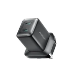 Joyroom JR-TCG17 45W 2 x USB-C Wandladegerät (UK-Stecker) - schwarz