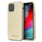 Hülle GUESS Tasche Apple iPhone 12 Pro Max Schillernd GUHCP12LIGLGO Gold Hardcase