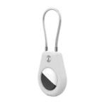 Apple AirTag Hülle mit Stahlkabel - Weiß