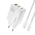 Dudao A29C 65W GaN Wandladegerät + USB-C Kabel - Weiß