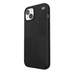 Speck Presidio2 Grip + MagSafe - Hülle iPhone 14 Max mit MICROBAN-Beschichtung (Schwarz / Schwarz / Weiß)