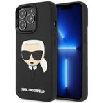 Hülle Karl Lagerfeld iPhone 14 Pro 6.1" schwarz/schwarz hartcase 3D Rubber Karl`s Head