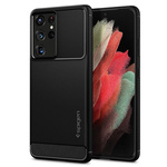 SPIGEN Rugged Armor Galaxy S21 Ultra Matte Black Hülle