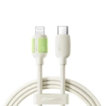Joyroom S-A53 30W USB-C - Lightning Kabel mit fluoreszierender Spitze 1,2 m - Beige