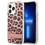 Hülle GUESS Apple iPhone 13 13 Pro Leopard Rosa Hartcase