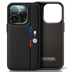 Hülle BMW iPhone 16 6.1" schwarz/schwarz hartcase M Perforated Tricolor Detail Line