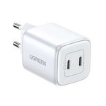 Schnell ladergerät GaN 2 x USB-C 45W QC PD Ugreen CD294 - weiß