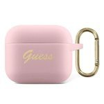 Guess Apple GUA2SSSI AirPods Hülle pink / pink Silikon Vintage Script