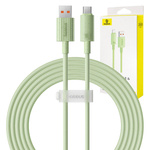 Kabel szybko ładujący Baseus USB do USB-C Habitat Series 100W, 2m (zielony)