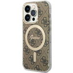 Hülle Guess GUHMP14LH4STW iPhone 14 Pro 6.1" braun/braun hartcase 4G MagSafe Case