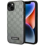 Karl Lagerfeld KLHCP14SSAKLHPG iPhone 14 6,1" hartcase grau/grau Saffiano Mono Metall Logo