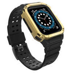 Protect Strap Band Band mit Etui für Uhr 7/6/5/4/3/2 / SE (41/40 / 38mm) Gehäuse Gepanzerte Uhrenabdeckung Schwarz