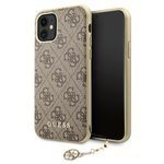 Hülle Guess GUHCN61GF4GBR iPhone 11 braun / braun Hartschale 4G Charms Collection