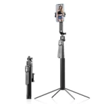 Wozinsky WST-360YS Selfie-Stick mit Stativfunktion mit 360° AI Auto Face Tracking Gestensteuerung - Schwarz