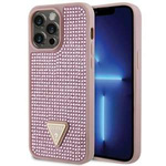 Hülle Guess GUHCP14XHDGTPP iPhone 14 Pro Max 6,7" rosa/rosa hartcase Strass-Dreieck Case