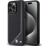 Hülle Bmw Bmhmp15x23pucpk IPhone 15 Pro Max 6,7" Schwarz/Schwarz Hartcase Perforierte gedrehte Linie MagSafe Case