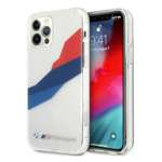 BMW Hülle Apple iPhone 12 Pro Max Motorsport Tricolor Klar Hardcase