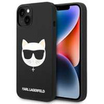 Hülle KARL LAGERFELD Apple iPhone 14 Plus Silikon Choupette Kopf MagSafe Schwarz Hartcase